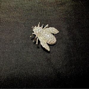 Silver Bee Pendant with Cubic Zirconia